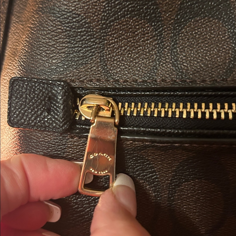 Coach Signature Black and Brown Backpack - Picture 3 of 15